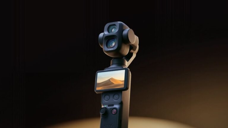 DJI ha appena presentato al pubblico la nuova Osmo Pocket 4P, una fotocamera cinematografica con doppia lente, durante l’evento a Cannes.