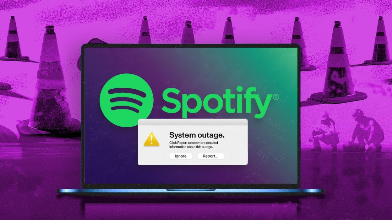 Spotify logo within laptop