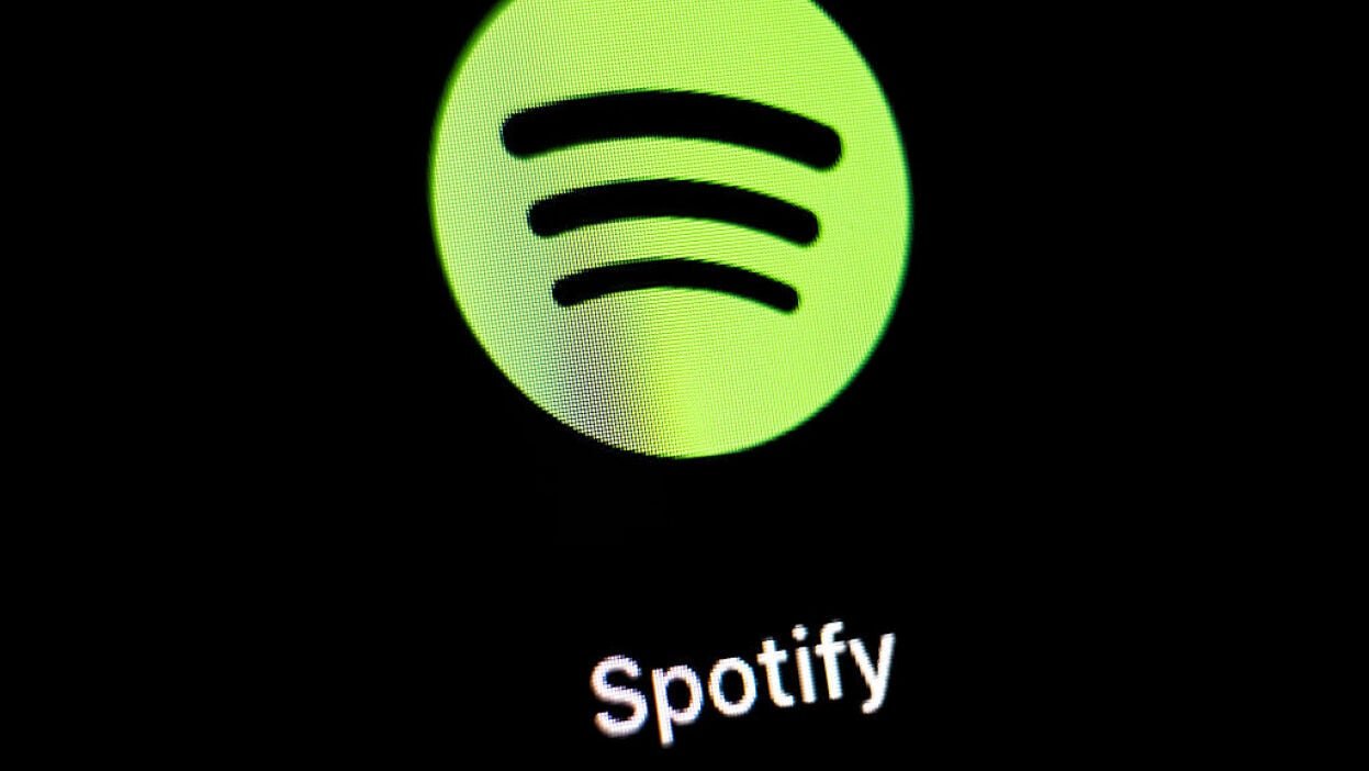 Spotify app icon against black background