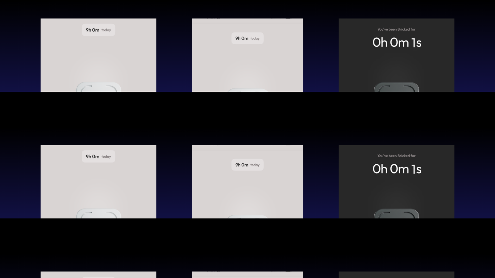 The process of unbricking a phone on the Brick app.