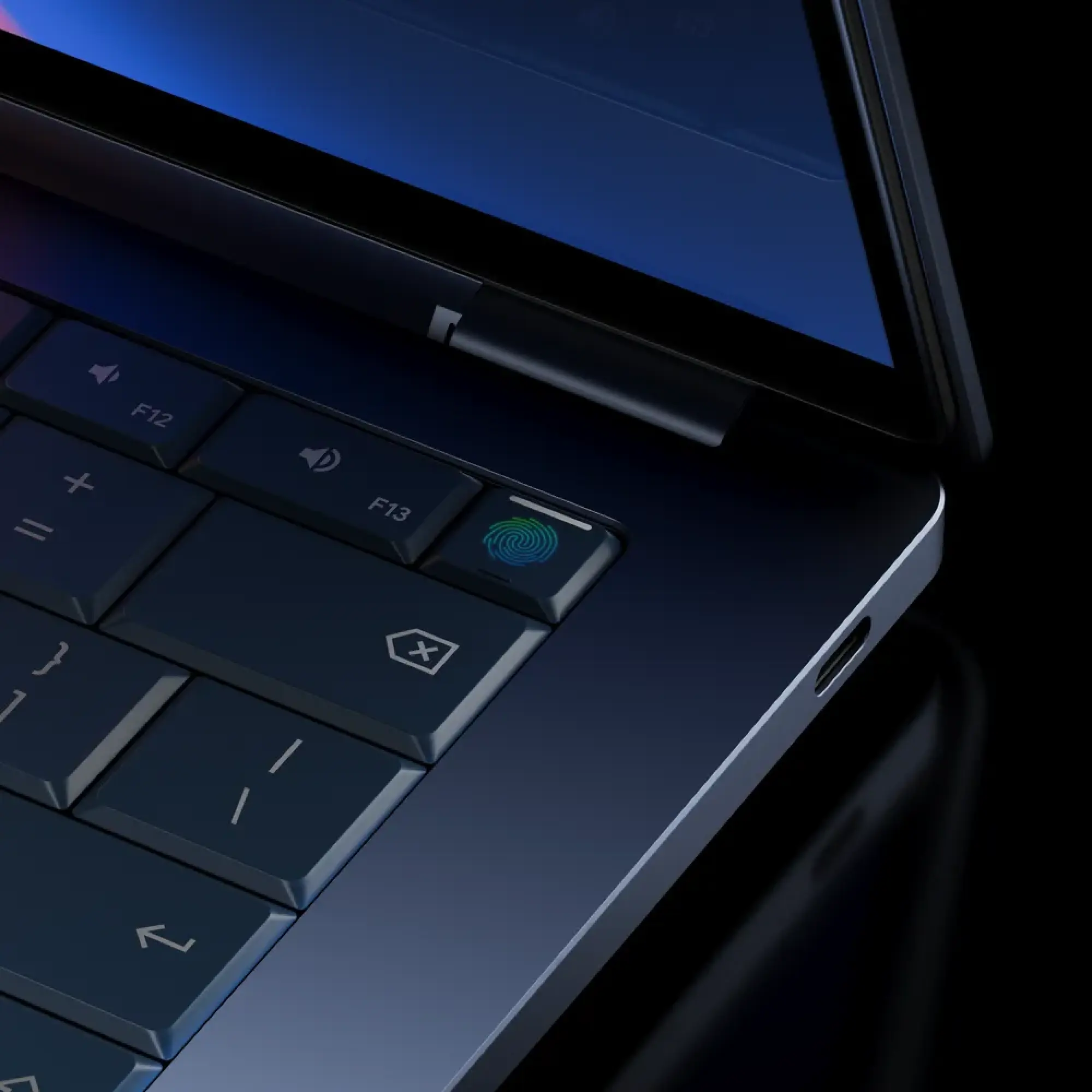 a fingerprint key on the googlebook