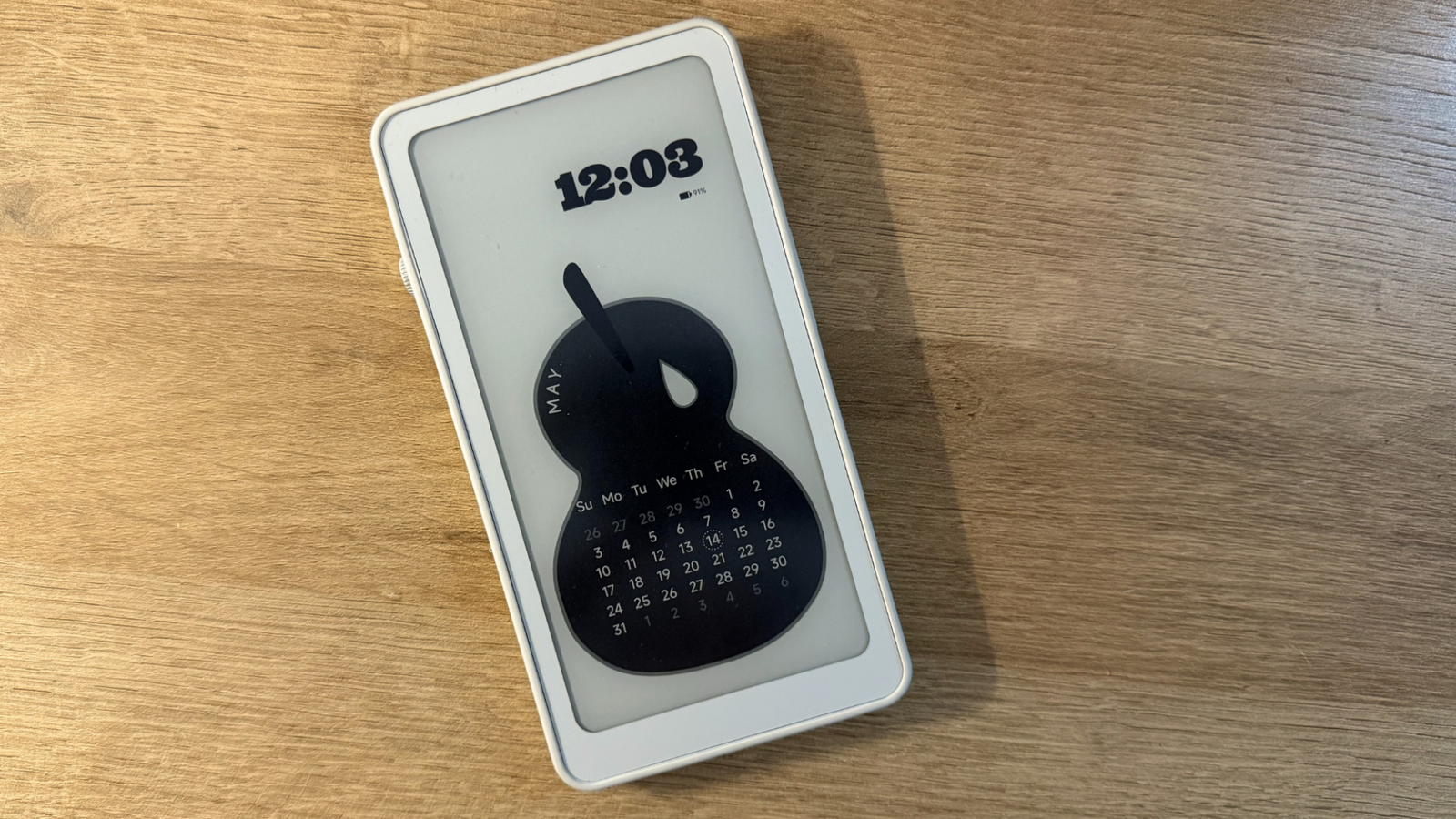 The lockscreen of a Durobo Krono e-reader